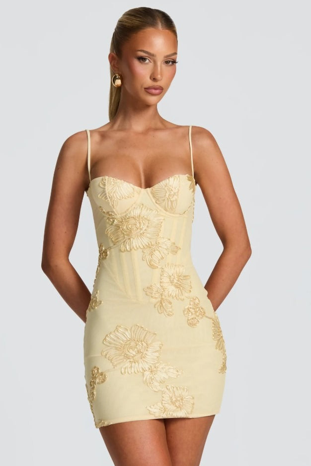 Floral Lace Corset Back Cocktail Dress Main image
