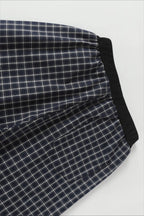 Plaid Button Front Straight Leg Pants