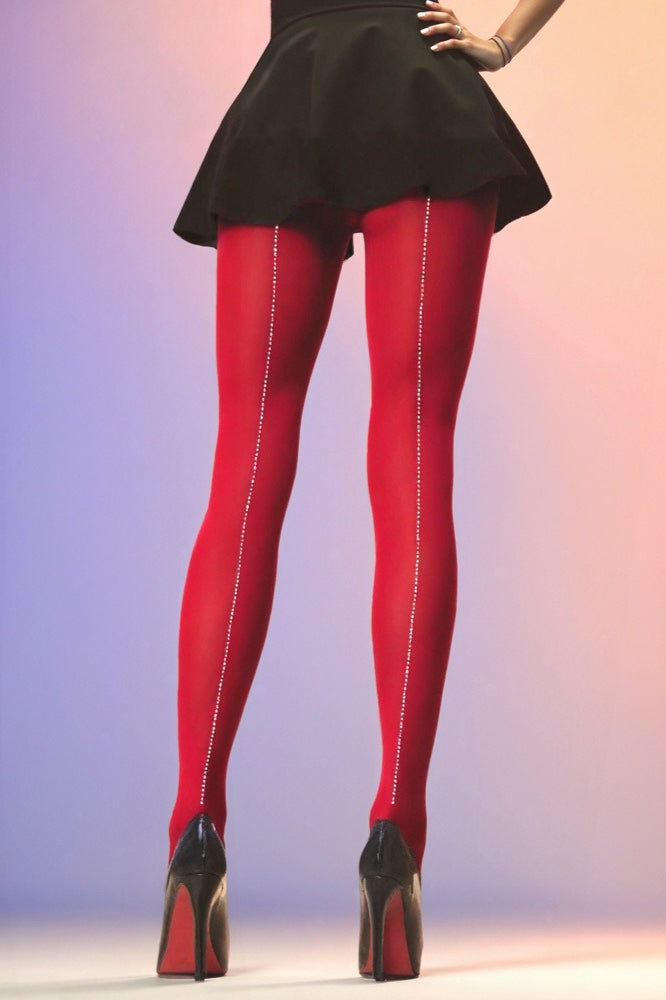 Plus Size 120D Crystal Embellished Tights Main image