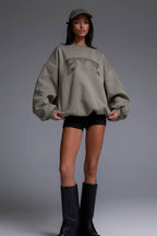 Statement Graphic Crew Neck Sweatshirt