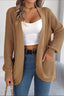 Loose Knit Pocket Cardigan Khaki / S