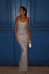 Sequin Diamond Bodycon Maxi Dress