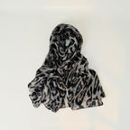 Leopard Pattern Thin Cotton Linen Touch Wrap Scarf