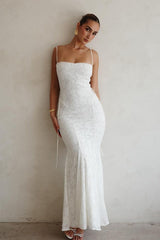 Sexy Spaghetti Strap Back Lace Up Formal Dress