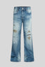 Rivet Lightning Distressed Flare Jeans