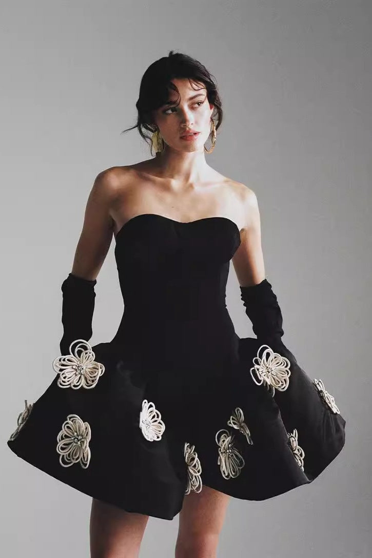 Floral Applique Ball Gown Dress Main image
