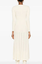 Asymmetrical Button Sweater Dress