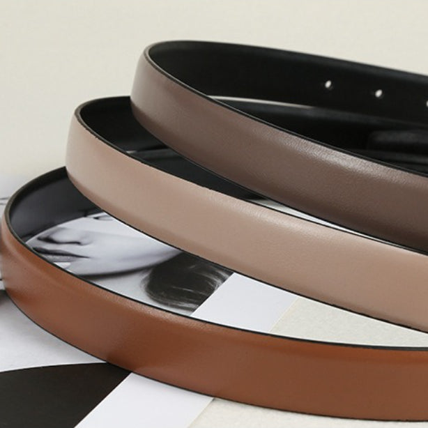 Color Block Reversible Double Sided Belt
