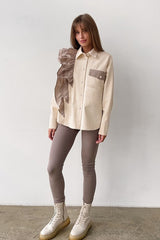 Asymmetric Color Block Blouse