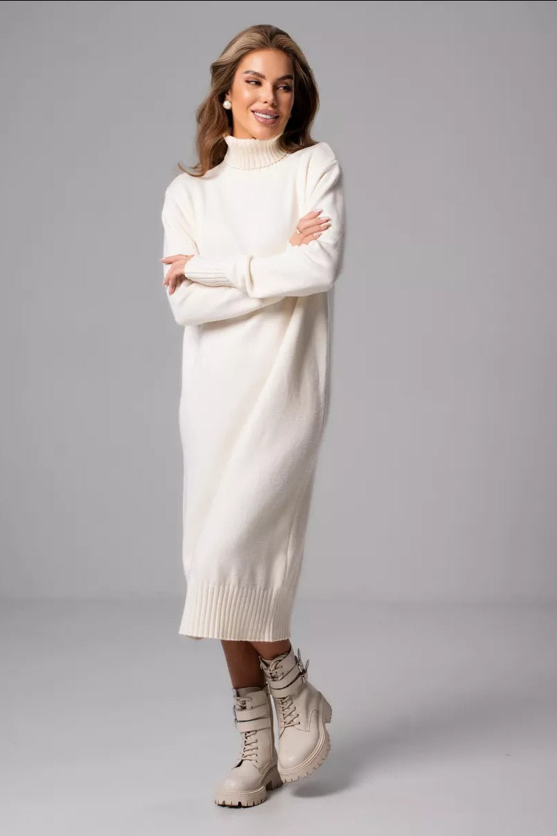 Loose Turtleneck Sweater Dress