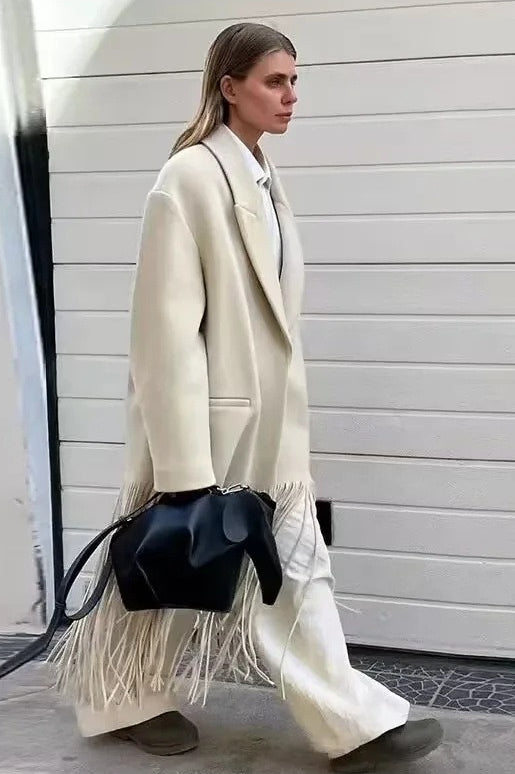 Tassel Accent Extended Length Overcoat Secondary image