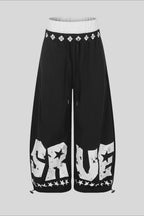 Star Graphic Contrast Waist Sweatpants