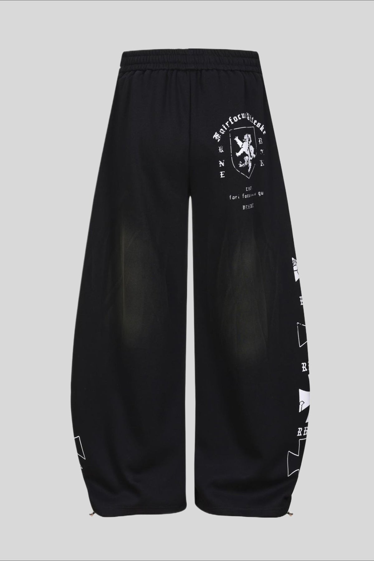 Washed Script Barrel Leg Sweatpants