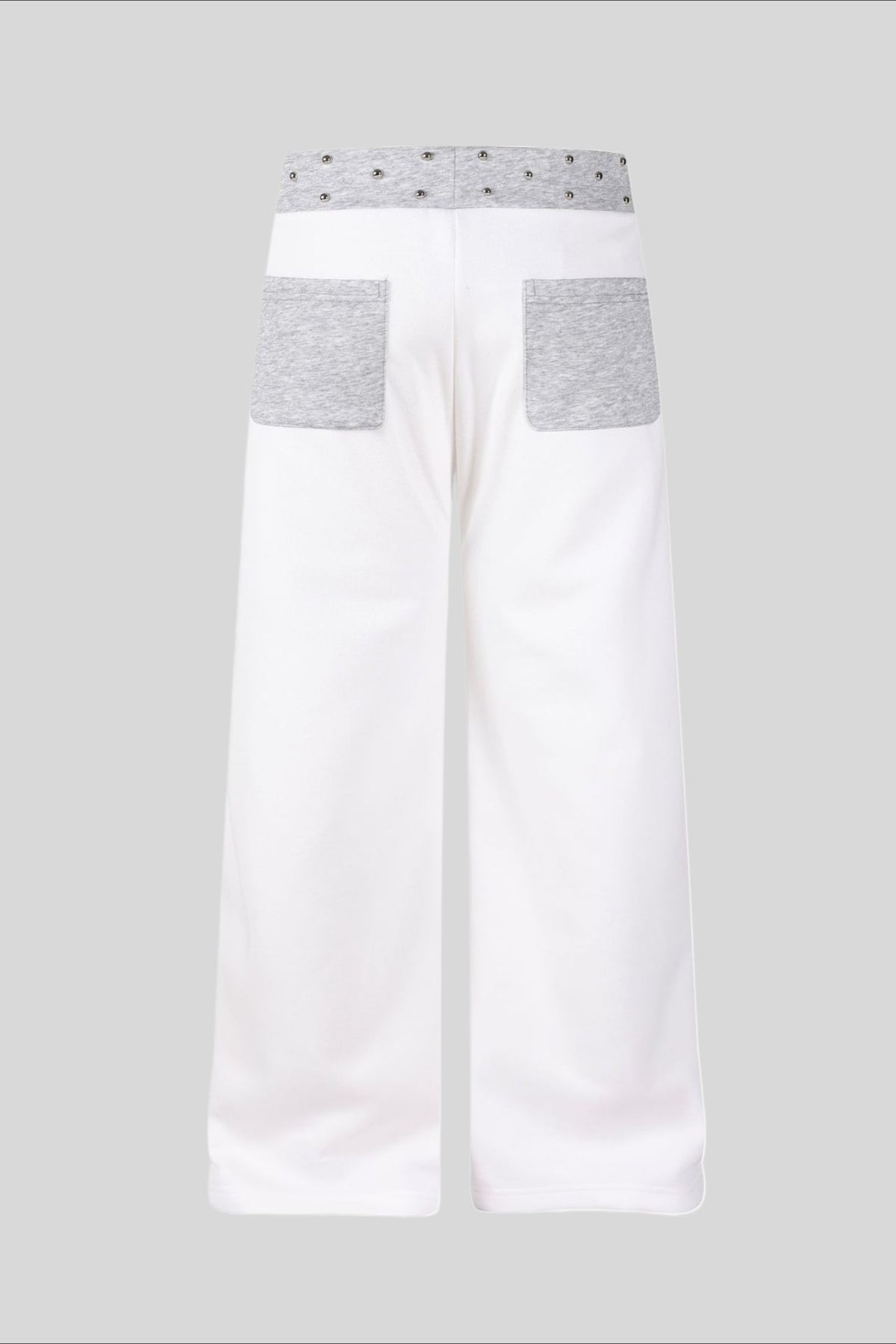 Rhinestone Graphic Patch Wide Leg Sweatpants