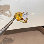 Colorfast Two Tone Diamond Index Ring