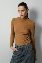 Stacked Neck Thermal Stretch Knit Top