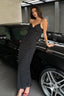 Polka Dot Cami Backless Tie Maxi Dress