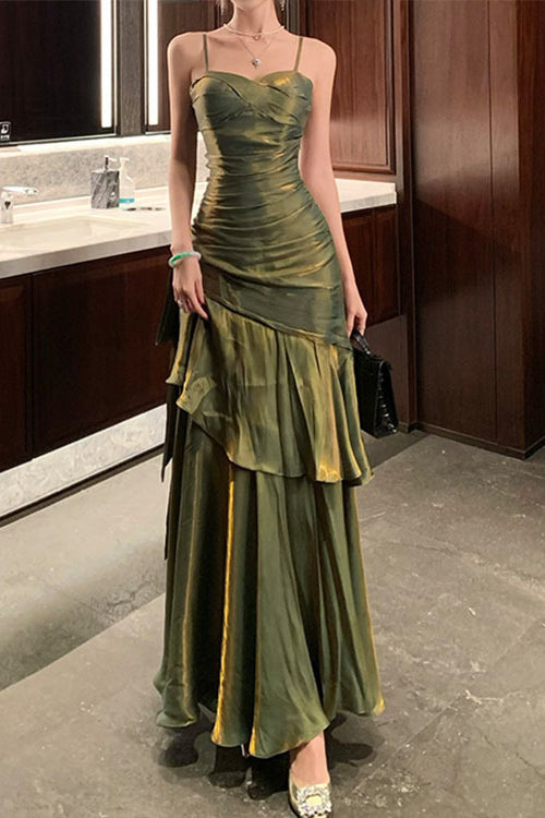 Chiffon Spaghetti Strap Maxi Dress Secondary image