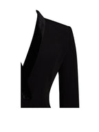 Madeline Black Feather Charming Trim Blazer Dress Dresses