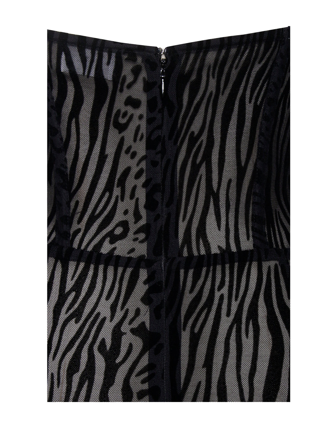 Ulani Black Burnout Velvet Graceful Detail Mesh Maxi Dress Dresses