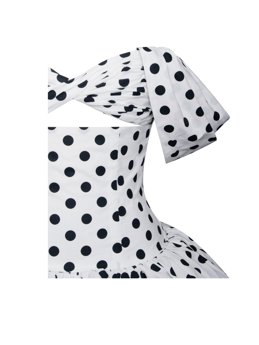 Umika Polka Dots Charming Bubble Hem Mini Dress Dresses