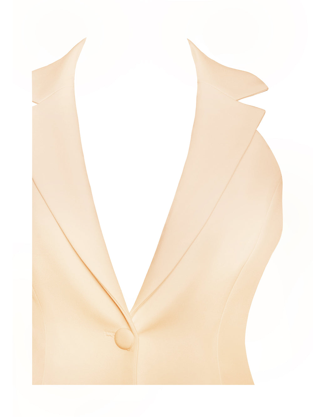 Reyna Beige Backless Charming Pleated Mini Blazer Dress Dresses
