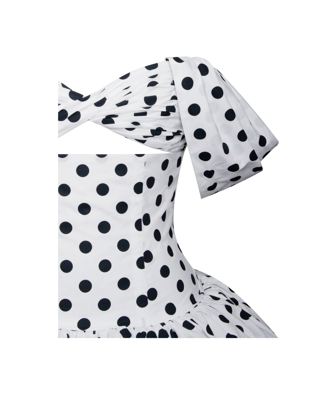 Umika Polka Dots Charming Bubble Hem Mini Dress Dresses