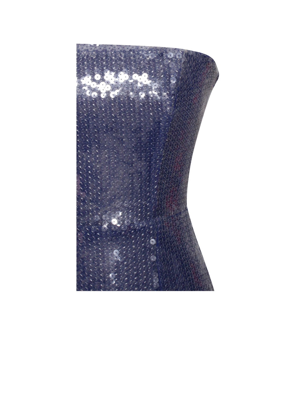 Ramona Navy Sequin Strapless Graceful High Slit Maxi Dress Dresses