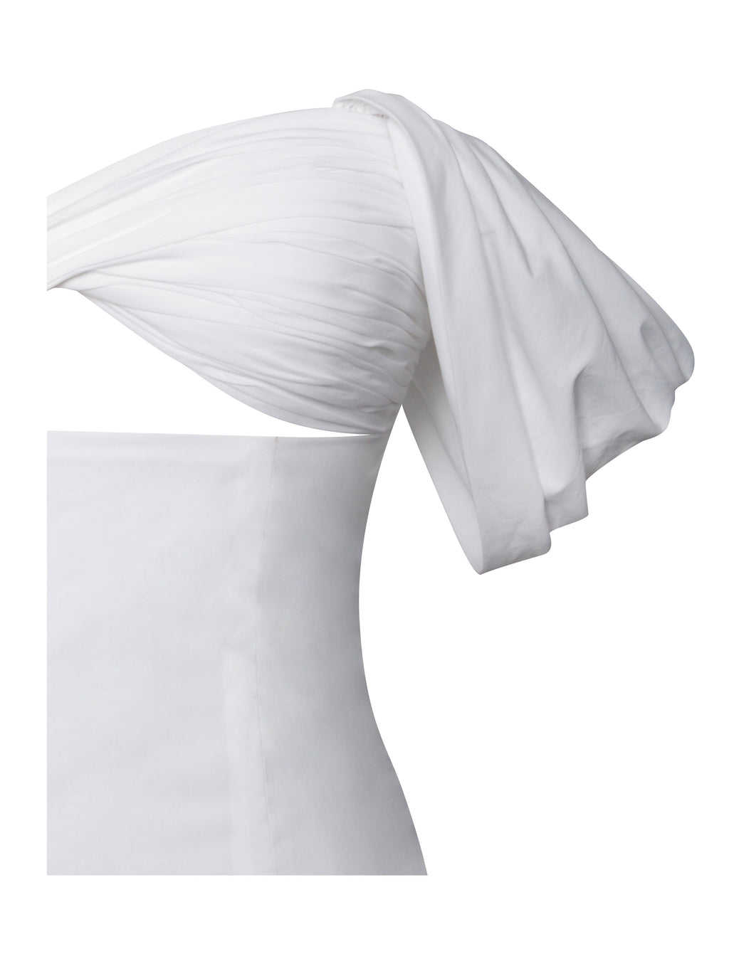 Umika White Bubble Charming Hem Mini Dress Dresses