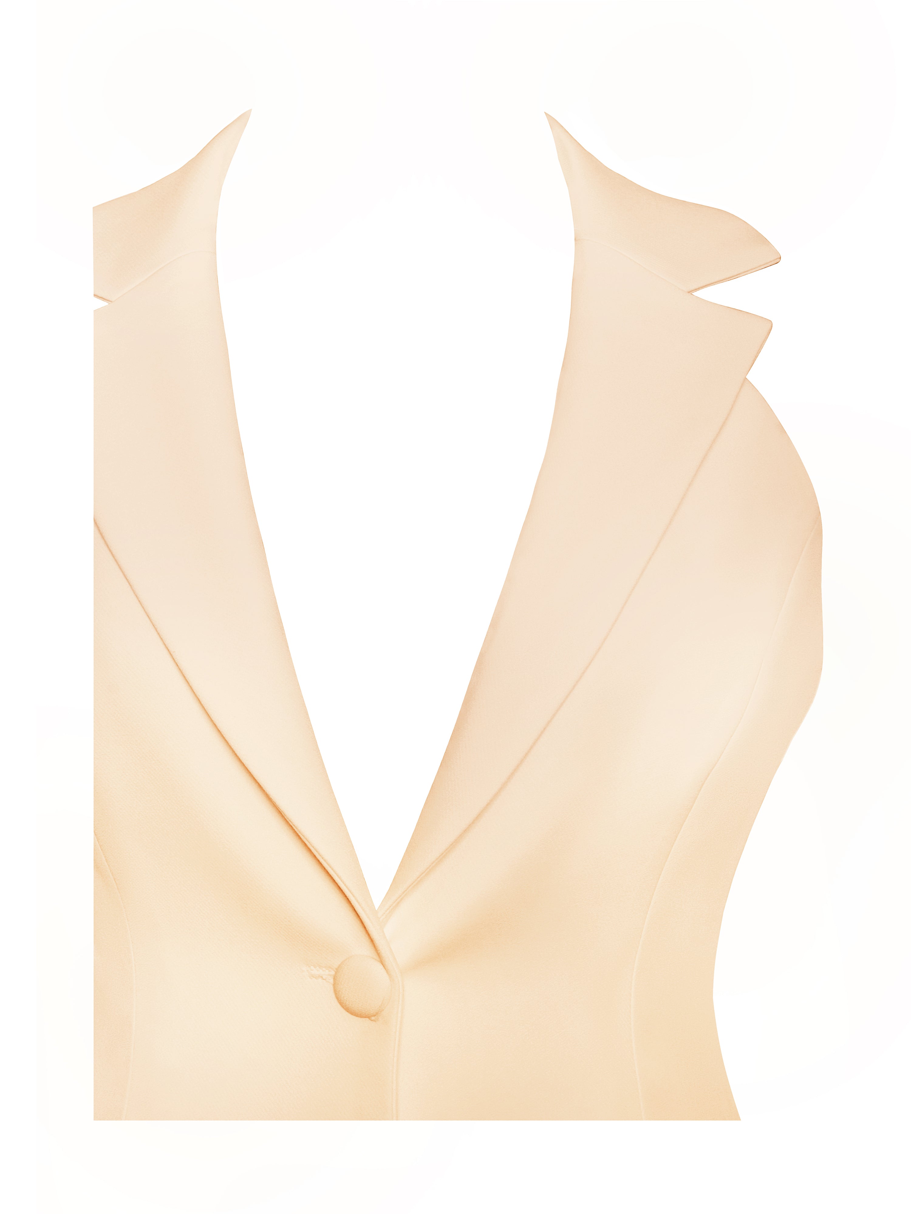 Reyna Beige Backless Charming Pleated Mini Blazer Dress Dresses