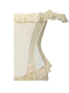Ersilia Pale Yellow Satin Lace Trendy Peplum Corset Off Shoulder Maxi Dress Dresses