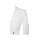 Quilla White Feather Crystal Graceful Sleeve Backless Blazer Dress Dresses