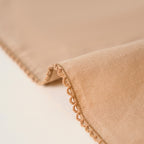 Minimal Cotton Double Layer Ruffle Trim Square Scarf