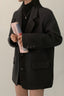 Wool Blend Oversized Longline Blazer Black / One Size