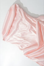 Strapless Satin Scarf Draped Cocktail Dress