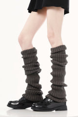 Textured Knit Bell Bottom Long Leg Warmers