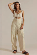 Casual Side Pocket Denim Overall Jeans