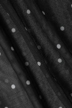Polka Dot Mesh Patchwork Plunge V Cami