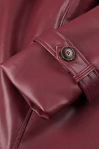 Loose Leather Trench Coat coats