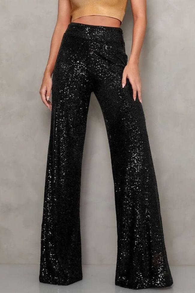 Elegant High Waist Wide Leg Straight Leg Pants Main image