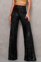 Elegant High Waist Wide Leg Straight Leg Pants