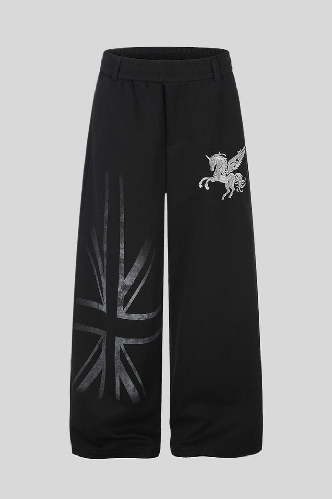 Pegasus Star Embroidered Wide Leg Sweatpants Main image