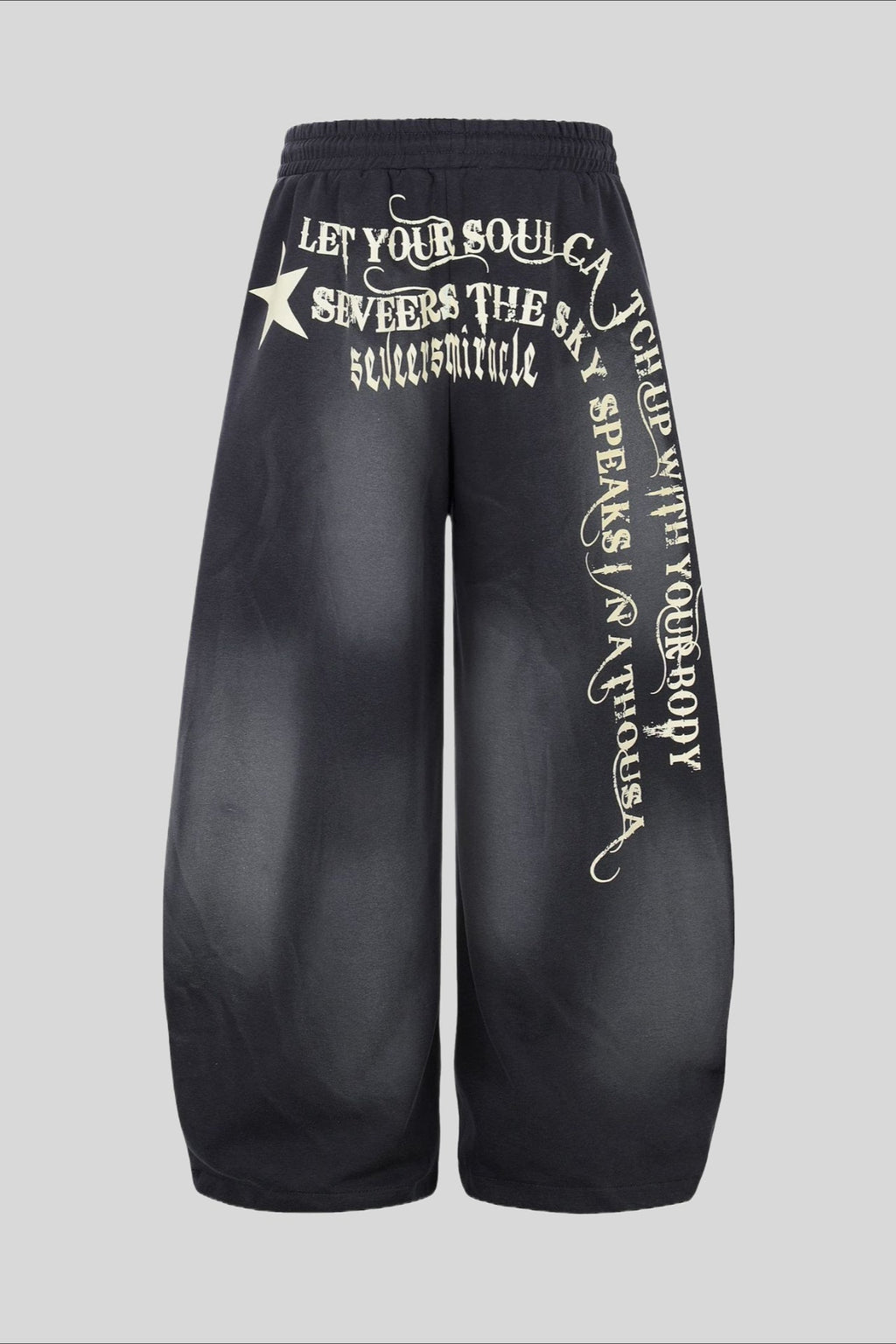 Vintage Script Barrel Leg Sweatpants
