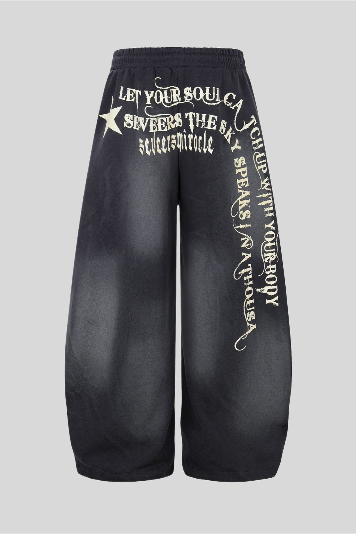 Vintage Script Barrel Leg Sweatpants