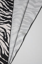 Animal Print Backless Halter Asymmetrical Mini Dress