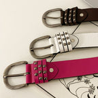 Y2K Punk Studded Wide Leather Belt
