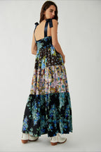 Vintage Print Cami Maxi Boho Dress