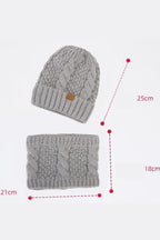 2-Piece Winter Knit Ear Warmer Hat And Scarf Set