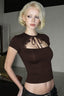 Lace Hollow Out Tie Detail Slim Fit Tee
