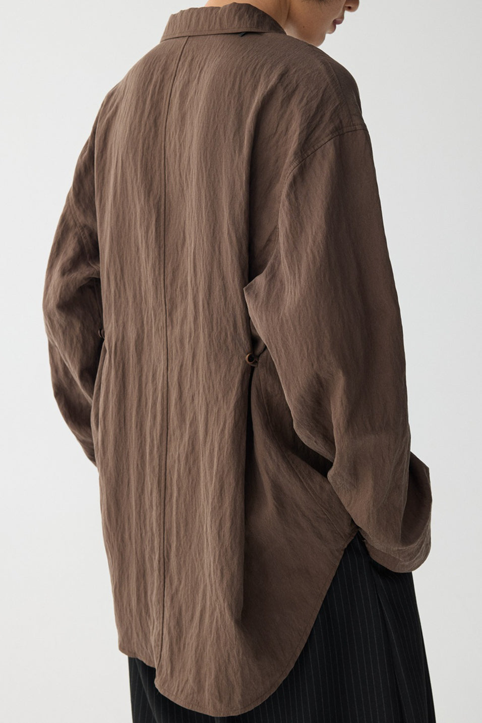 Draped V Neck Textured Blouse Secondary image